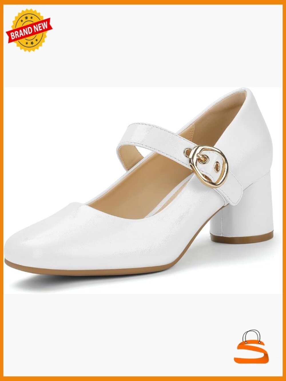 Mary Jane Pumps Chunky Block Heels 2.25" Square Toe Dress Shoes Work Wedding